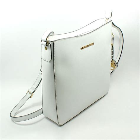 white michael kors bag|michael kors white crossbody bag.